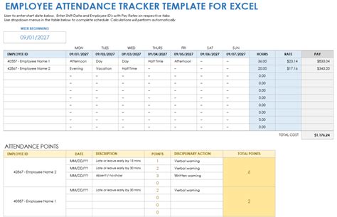 Enexcel Attendance Template