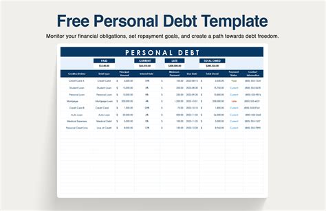Enexcel Debt Template