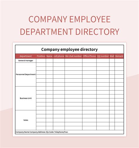Enexcel Directory Template
