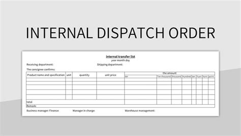 Enexcel Dispatch Template