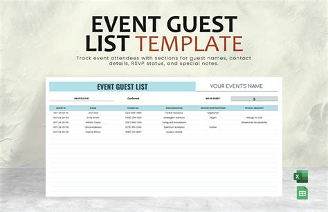 Enexcel Guest List Template