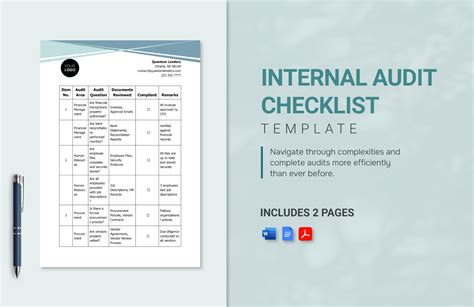 Enexcel Internal Audit Audit Checklist Template
