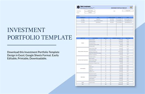 Enexcel Investment Portfolio Template