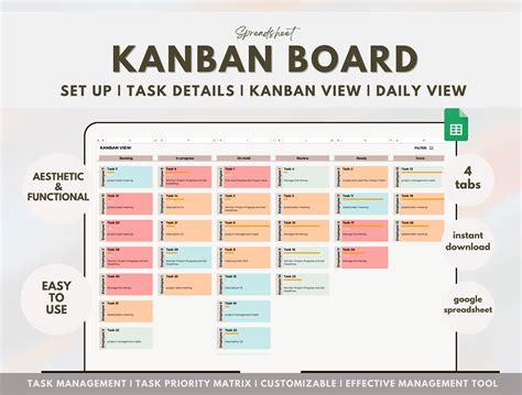 Enexcel Kanban Board Template