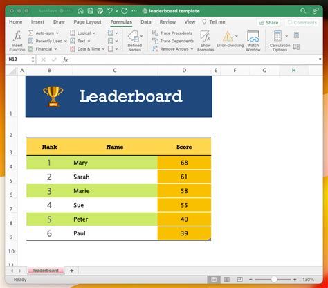 Enexcel Leaderboard Template