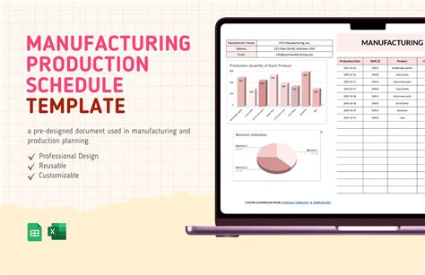 Enexcel Manufacturing Schedule Template