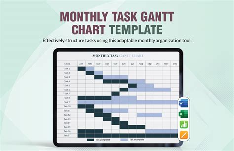 Enexcel Monthly Gantt Chart Template