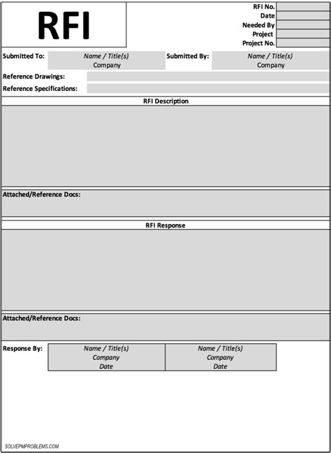 Enexcel Rfi Template