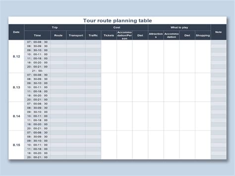 Enexcel Route Planner Template