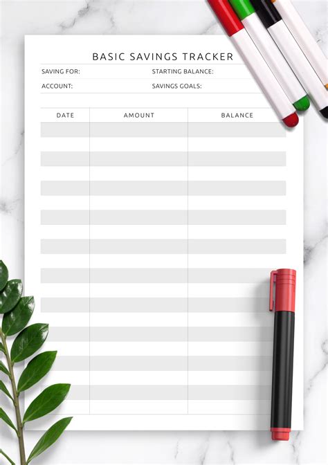 Enexcel Savings Tracker Template
