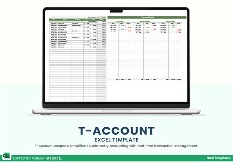 Enexcel T Account Template