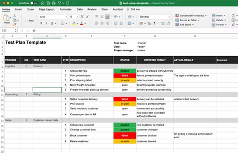 Enexcel Test Plan Template