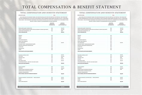 Enexcel Total Compensation Statement Template