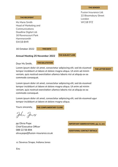Enexecutive Letter Template