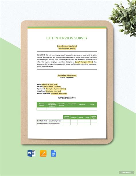 Enexit Interview Survey Template