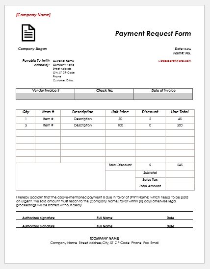 Enexpense Request Form Template