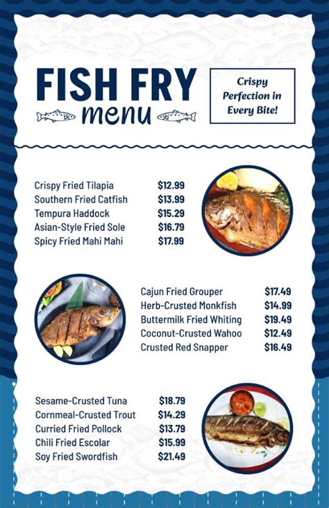 Enfish Fry Menu Template