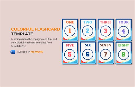 Enflash Card Template For Word