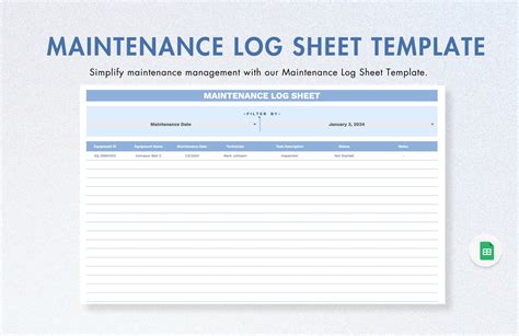 Enfleet Maintenance Log Template Excel