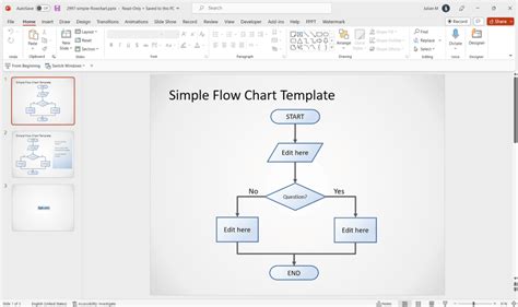 Enflow Chart Powerpoint Template Free
