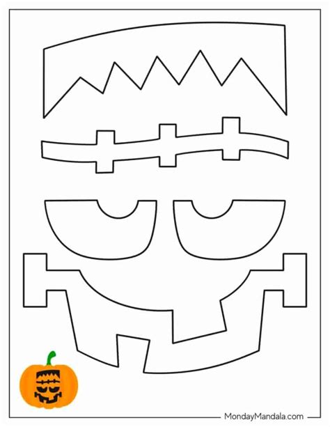 Enfrankenstein Pumpkin Template