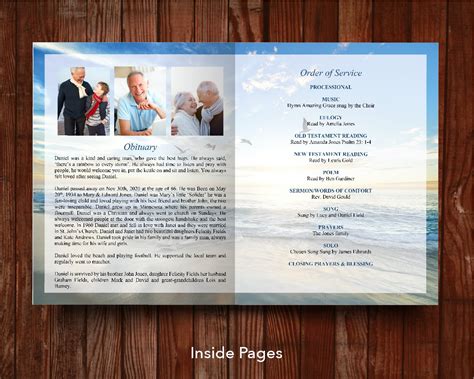 Enfree 11X17 Funeral Program Template