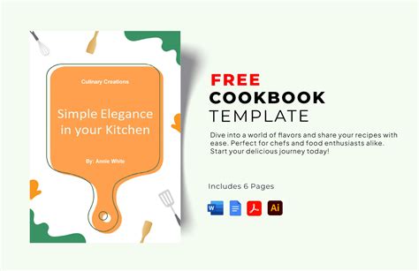 Enfree Cookbook Template Google Docs