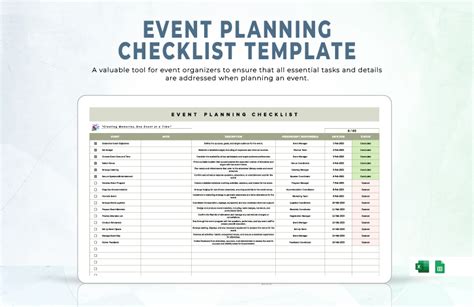 Enfree Event Planning Checklist Template Excel