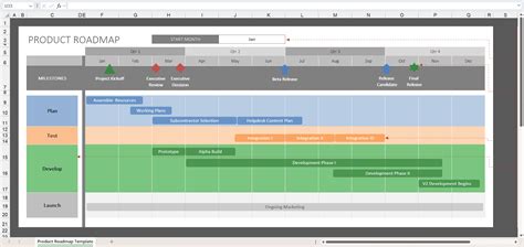 Enfree Excel Roadmap Template