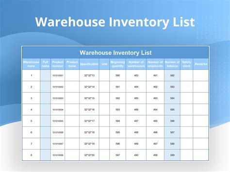 Enfree Excel Warehouse Inventory Template With Formulas