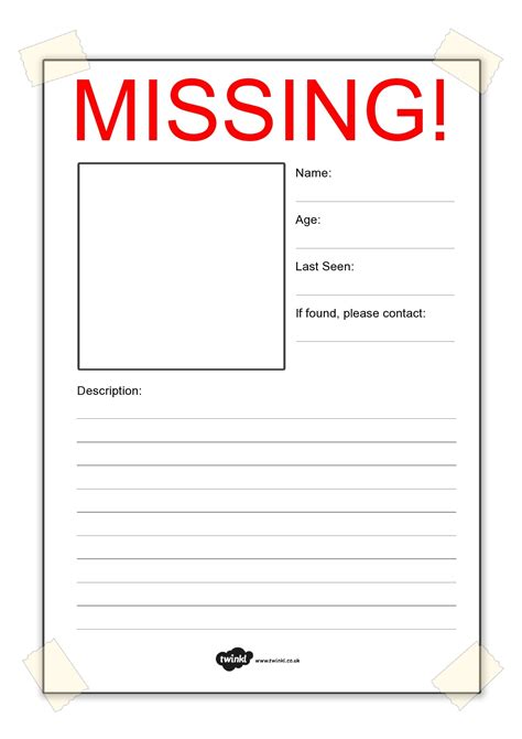 Enfree Missing Poster Template
