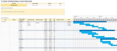 Enfree Operational Plan Template Excel