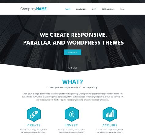 Enfree Parallax Website Template