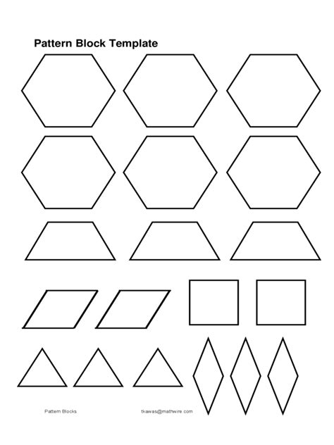 Enfree Pattern Block Templates