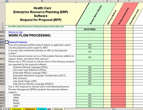 Enfreight Rfp Template Excel
