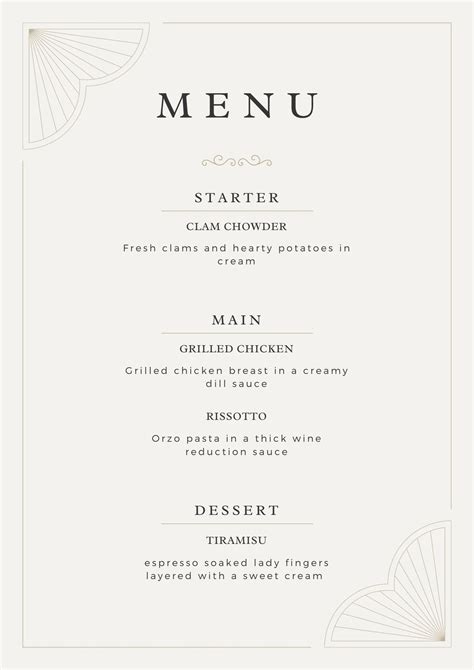 Enfrench Menu Template