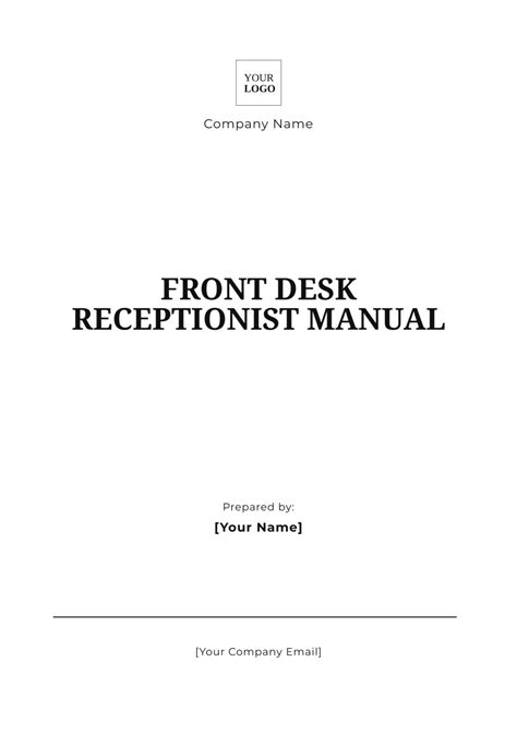 Enfront Desk Procedures Manual Template