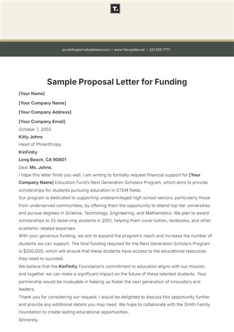 Enfundraiser Proposal Template