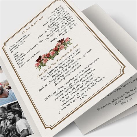 Enfuneral Program Template In Spanish