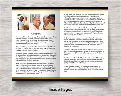 Enfuneral Program Template Microsoft Word