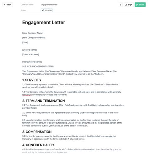 50 Editable Engagement Letter Templates (Free) ᐅ TemplateLab