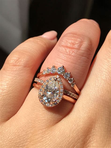 20 Real Girls With Wedding BandandEngagement Ring Combos