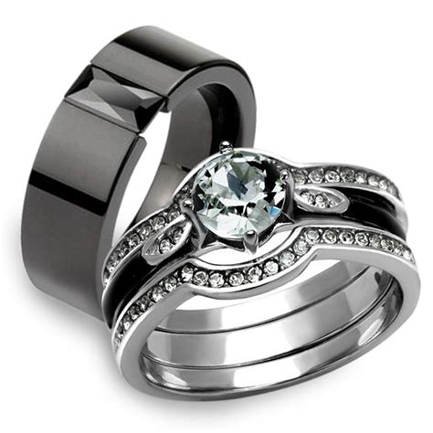 Engagement Rings His and Hers Set