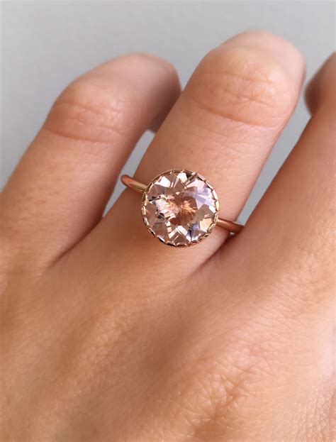 engagement rings morganite rose gold