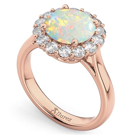 engagement rings rose gold opal