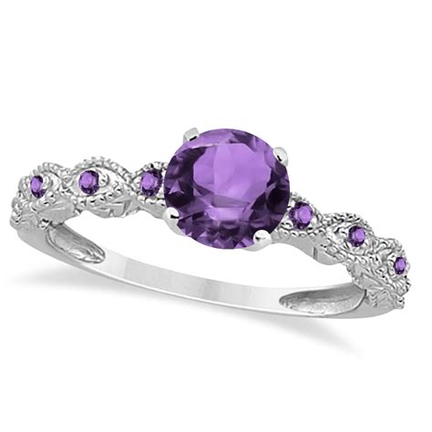 engagement rings with amethyst accents