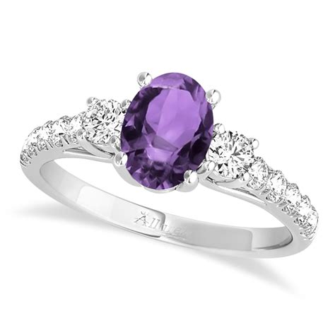 engagement rings with diamond and amethyst
