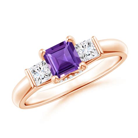 engagement rings with diamonds and amethyst