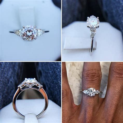 engagement rings with gemstone side stones