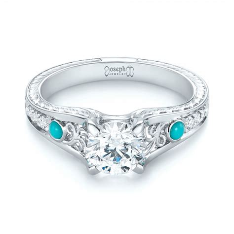 engagement rings with turquoise and diamonds